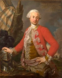 Portret van Joseph de Saint Étienne Borne, graaf van Saint Sernin, koninklijk Pools en keurvorstelijk Saksisch kamerheer, kapitein van de wacht en adjudant-generaal van de infanterie, 1755