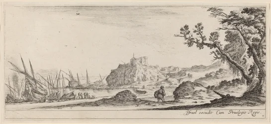 Boten aan de kust