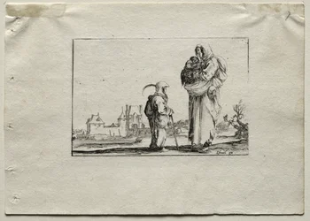 Caprices: Bedelares met een baby en een klein meisje