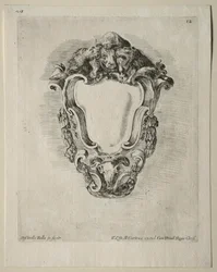 Collectie van Verschillende Caprices en Nieuwe Ontwerpen van Cartouches en Ornamenten: No 12