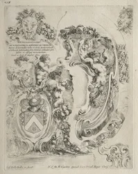 Collectie van verschillende grillen en nieuwe ontwerpen van cartouches en ornamenten: nr. 2, toewijdingspagina