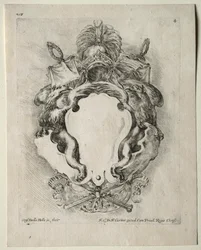 Verzameling van verschillende caprices en nieuwe ontwerpen van cartouches en ornamenten: nr. 4