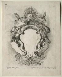 Collectie van verschillende caprices en nieuwe ontwerpen van cartouches en ornamenten: No. 4