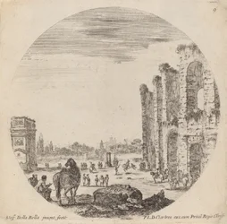 Colosseum en Boog van Constantijn, 1646