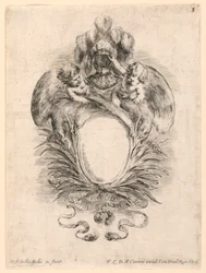 Wapenschild, nr. 5 uit "Raccolta di varii cappriccii et nove inventioni di cartelle et ornamenti"