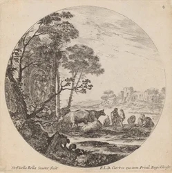 Landschap met Romeinse ruïnes, 1646