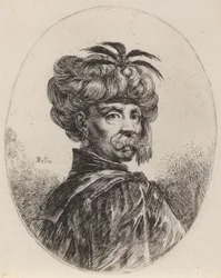 Moor met een tulband versierd met vijf veren, 1649-1650