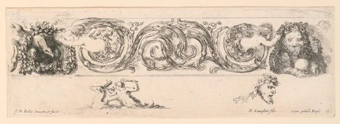 Ornamenti di fregi e fogliami