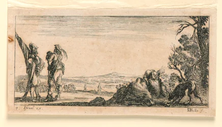 Plaat 7, uit "Desseins de Queleques Conduites de Troupes, Canons, et Ataques de Villes"