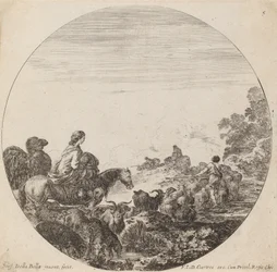 Herders en kudde met vrouw en kameel, 1646