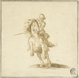 Soldaat op galopperend paard