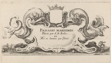 Titelpagina voor Paysages maritimes, 1644