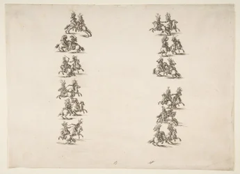 Vierentwintig Ruiters die in Twee Kolommen Vechten, 1652