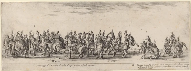 Twintig Pages en Vijf Turkse Paarden, 1633