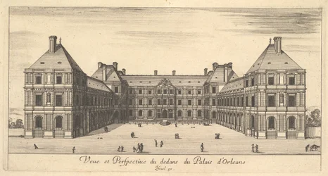 Zicht en perspectief van de binnenkant van het Palais d