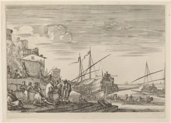 Uitzicht op Verschillende Huizen aan de Haven