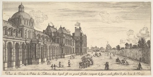 Uitzicht op de koepel van het Paleis van de Tuilleries, uit Diverse uitzichten van opmerkelijke plaatsen