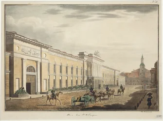 Uitzicht op het Nieuwe Arsenaal aan Liteyny Avenue