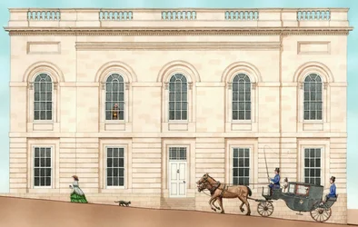 Armagh Robinson Bibliotheek, Armagh, N. Ierland: exterieur in 1852, 2001