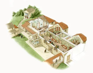 Chedworth Romeinse Villa, ca. 380-390 AD