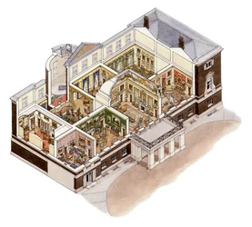 Devonshire House, Piccadilly, Londen, ca. 1860-1910