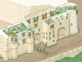 Noordgalerij van koningin Elizabeth I in Windsor Castle, Berkshire, c.1578-1603