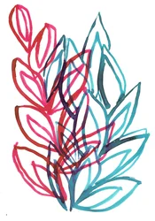 Bloei, 2016 (inkt op papier)