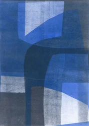 Blauwe Bogen VI, 2015 (monoprint op papier)