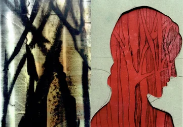 La Foret VIII, 2017 (monoprint  fotocollage)