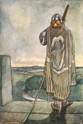 Finn hoorde in de verte de eerste tonen van de feeënharp, circa 1910