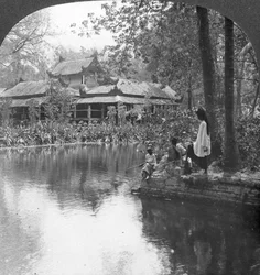 Zuidtuin Paleis in Fort, Mandalay, Birma, 1908