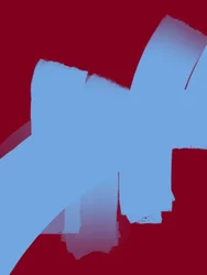Krachtige blauwe streken