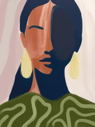 Serene abstracte vrouw