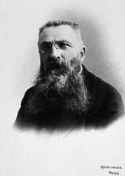 Auguste Rodin, ca. 1885-95 (zwart-wit foto)