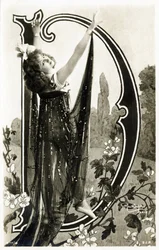 D: Mlle Roessler, danseres uit de Belle Epoque - Alfabet in ansichtkaart