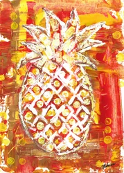 Levendige tropische ananas