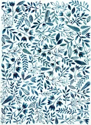 Blauw bloemenpatroon
