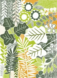Groene botanische patronen