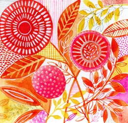 Levendige abstracte bloemen