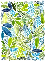 Levendige botanische bladeren