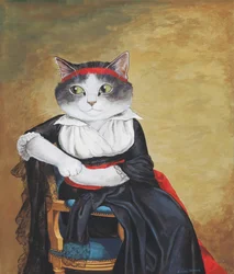 Illustratie uit Cats Galore! A Compendium of Cultured Cats (pub. 2015)