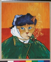 Illustratie uit Cats Galore! Een Compendium van Gecultiveerde Katten (pub. 2015)