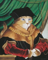 Illustratie uit Cats Galore! Een Compendium van Gecultiveerde Katten (pub. 2015)
