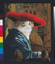 Illustratie uit Cats Galore! Een Compendium van Gecultiveerde Katten (pub. 2015)