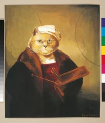 Illustratie uit Cats Galore! A Compendium of Cultured Cats (pub. 2015)