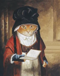 Illustratie uit Cats Galore! A Compendium of Cultured Cats (pub. 2015)