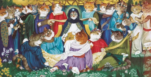Illustratie uit Cats Galore! A Compendium of Cultured Cats (pub. 2015)