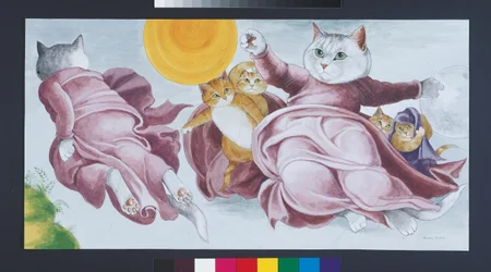 Illustratie uit Cats Galore! A Compendium of Cultured Cats (pub. 2015)