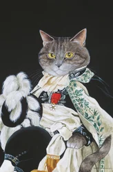 Illustratie uit Cats Galore! A Compendium of Cultured Cats (pub. 2015)