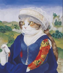 Illustratie uit Cats Galore! A Compendium of Cultured Cats (pub. 2015)